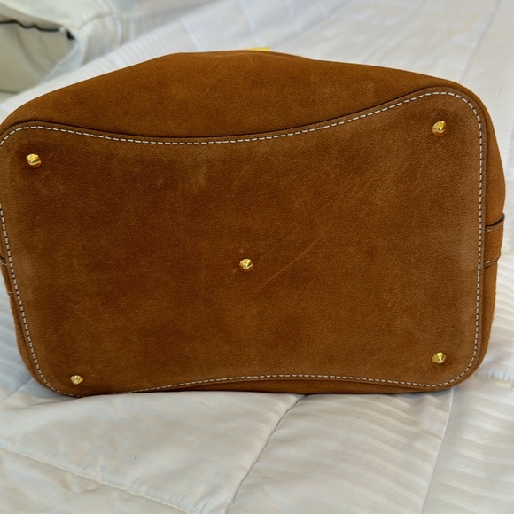 NWT Mark Cross Murphy Suede top handle strap Bucket Bag - Picture 5 of 7